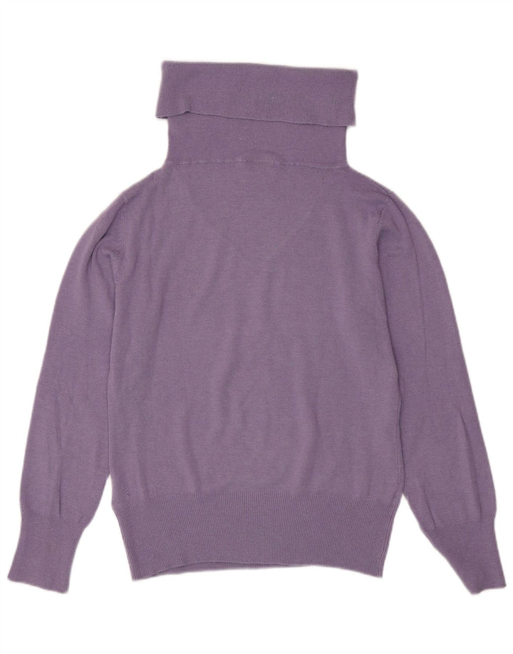 ELLESSE Dame Rullehalstrøje IT 46 Stor Lilla Modal