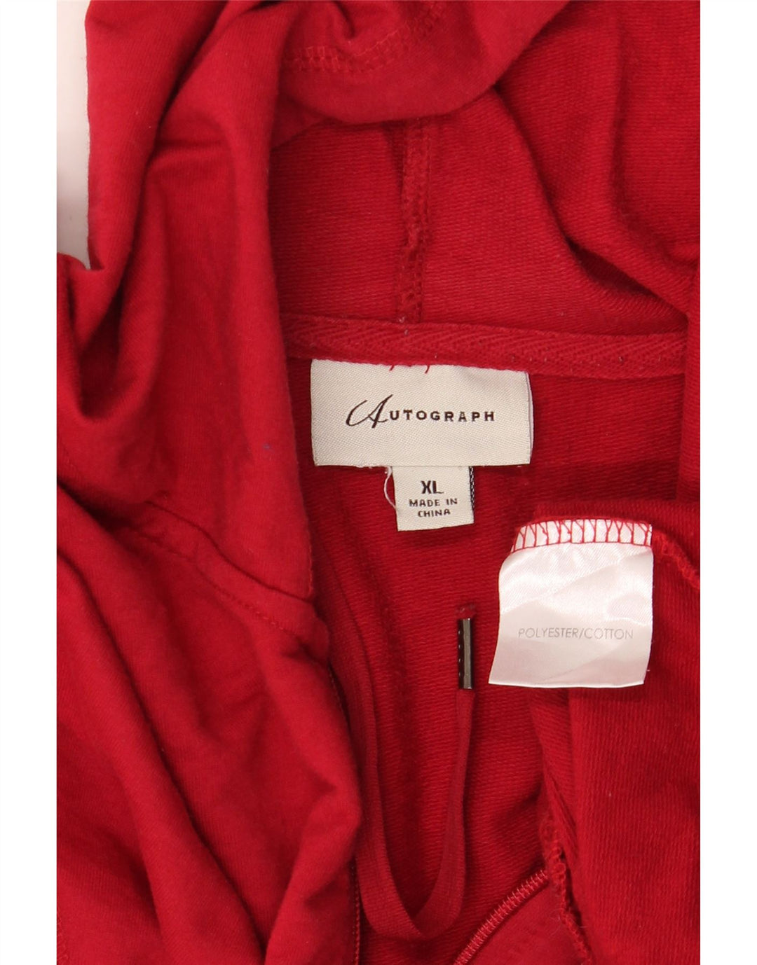 Marks & Spencer Mens Autograph Zip Hoodie Sweater XL Red Polyester