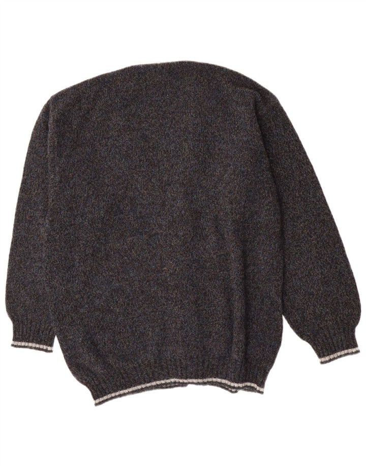 Vintage herre cardigan sweater IT 54 XL Grå uld