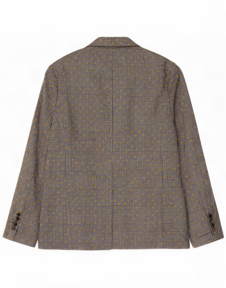 Boden Dame Dobbeltradet Blazer Jacket UK 16 Large Grey Houndstooth