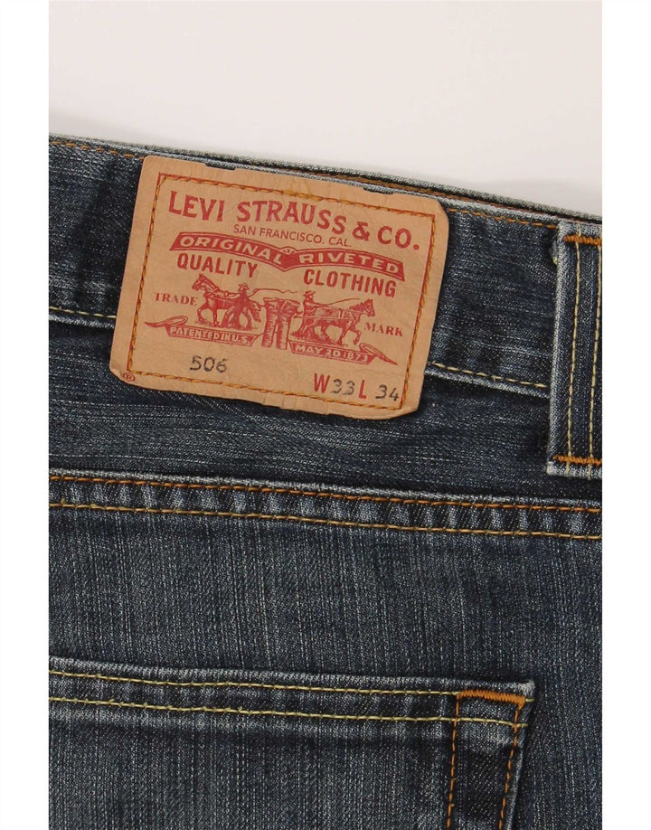 Levi's Herre 506 Straight Jeans med standard pasform W33 L31 Blå