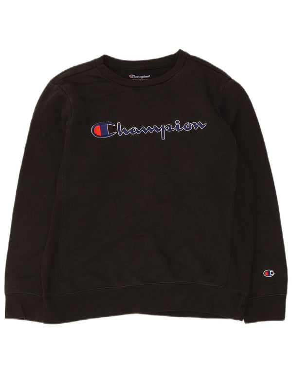 Champion Piger Grafisk Sweatshirt Jumper 11-12 år Stor Sort Bomuld