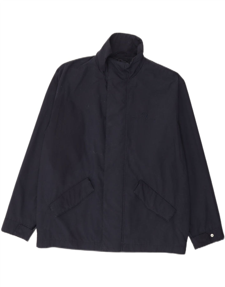 SERGIO TACCHINI Mens Bomber Jacket UK 40 Large Navy Blue Polyester