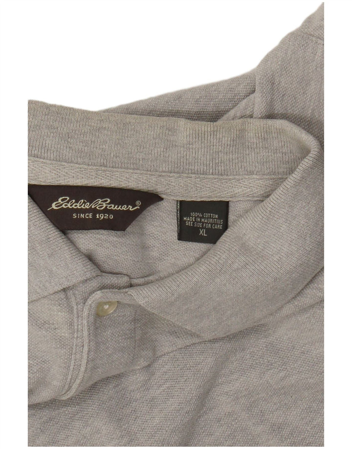 Eddie Bauer herre poloshirt XL grå bomuld