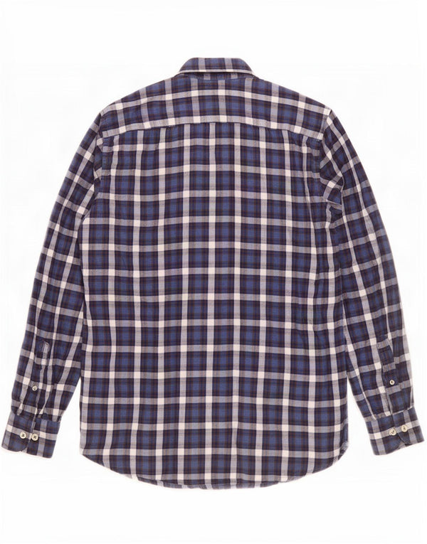 Carrera Herre Regular Fit Flanelskjorte Medium Navyblå Ternet bomuld