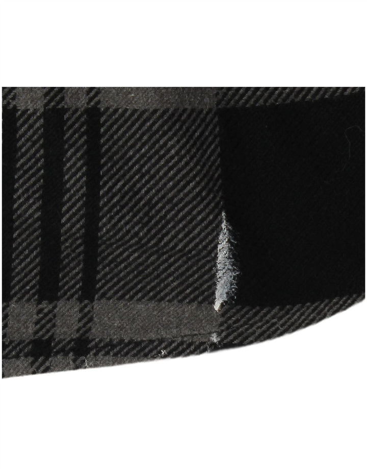 Orvis Herre flannelskjorte Stor grå plaid bomuld