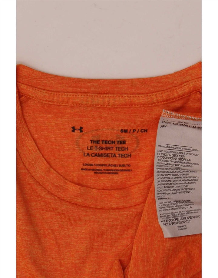 Under Armour Herre The Tech Tee T-Shirt Top Lille Orange Polyester
