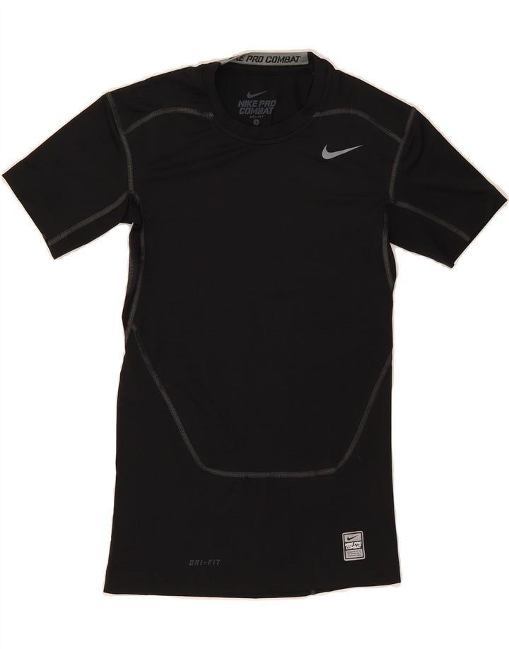 NIKE Womens Dri Fit T-Shirt Top UK 8 Small Black Polyester Vintage Nike and Second-Hand Nike from Messina Hembry 