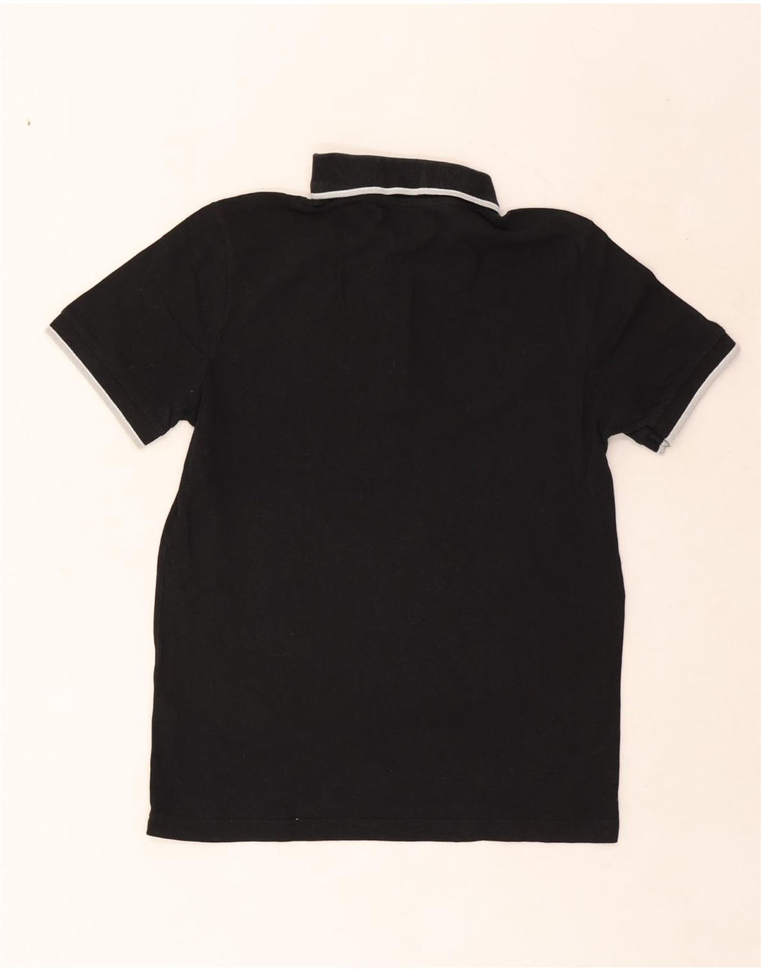 Kappa herre polo shirt lille sort stribet bomuld
