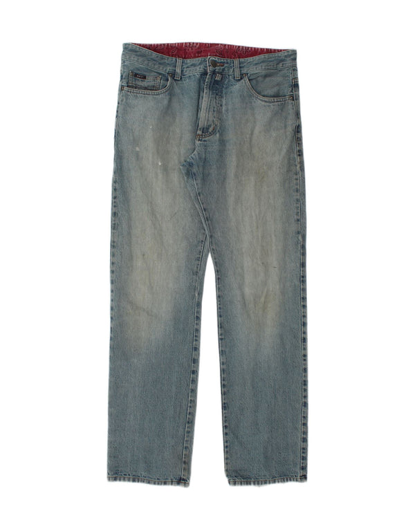 Gant Straight Jeans til mænd W34 L34 Blå Bomuld