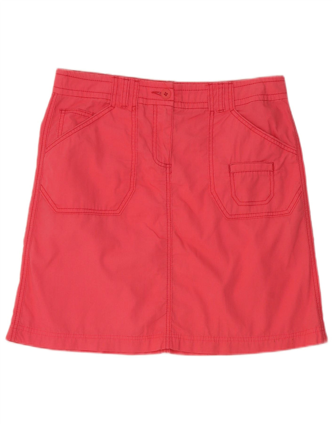 Marks & Spencer Dame Cargo Skirt UK 12 Medium W32 Pink Bomuld