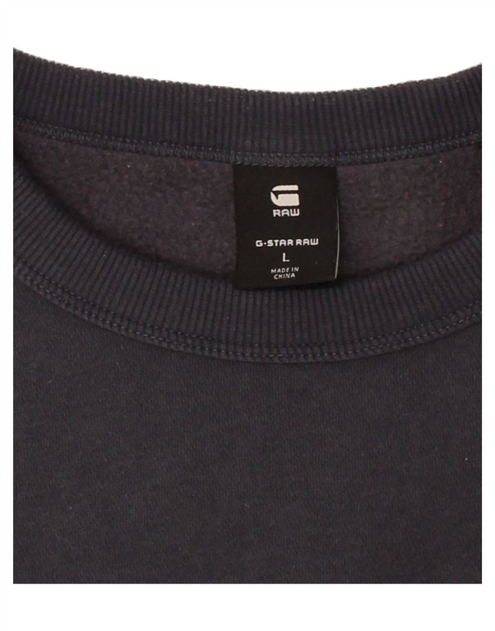 G-STAR Mens Sweatshirt Jumper Large Grey Cotton Vintage G-Star and Second-Hand G-Star from Messina Hembry 