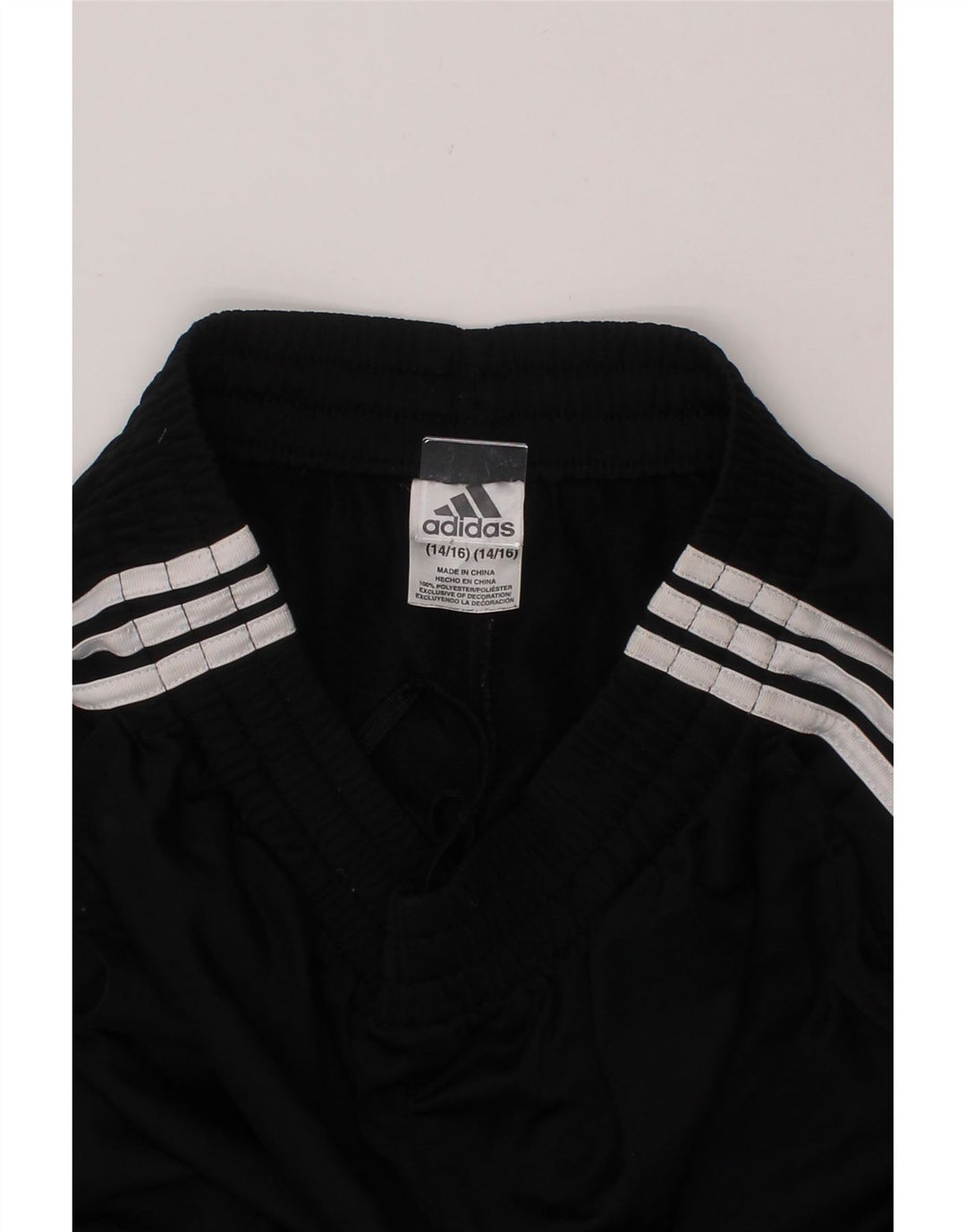 ADIDAS Boys Tracksuit Trousers Joggers 14-15 Years  Black Polyester Vintage Adidas and Second-Hand Adidas from Messina Hembry 