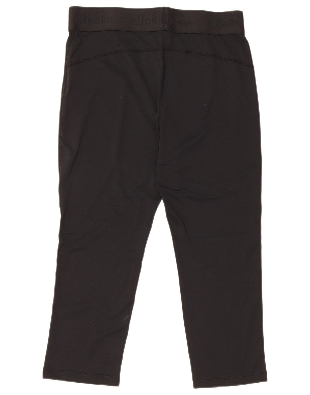 ELLESSE Womens Graphic Capri Leggings UK 14 Medium  Black Polyester