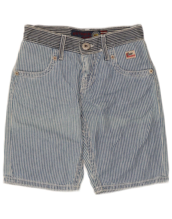 Roy Rogers Dame denim Shorts US 12 Large W30 Blå Stribet Bomuld