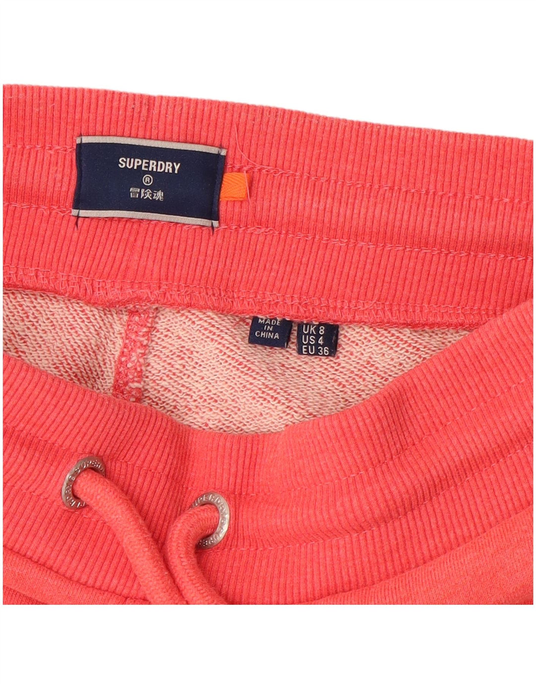 SUPERDRY Womens Sport Shorts UK 8 Small Red Cotton
