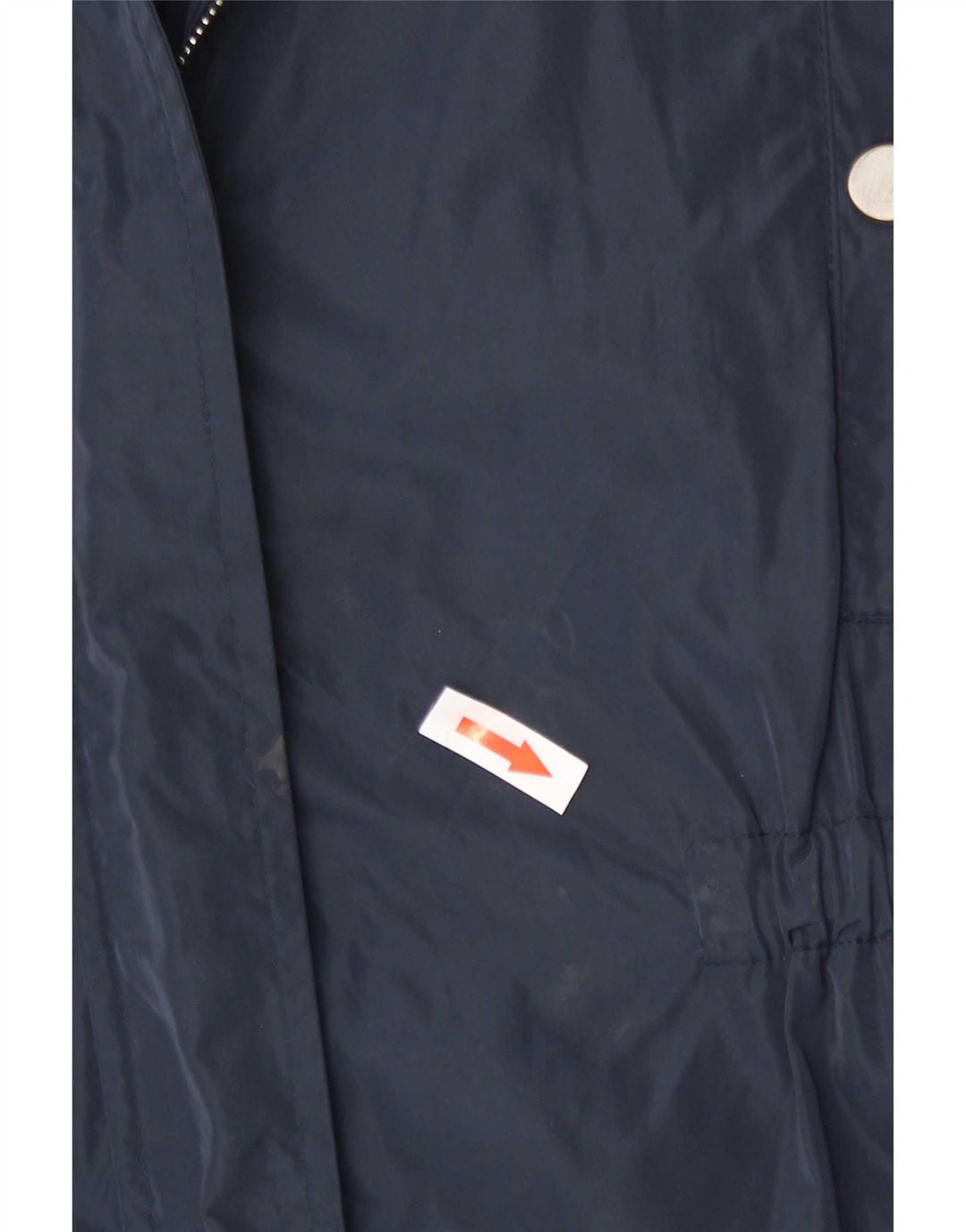 Stefanel Dame Regnfrakke med hætte EU 40 Medium Navy Blue Polyester