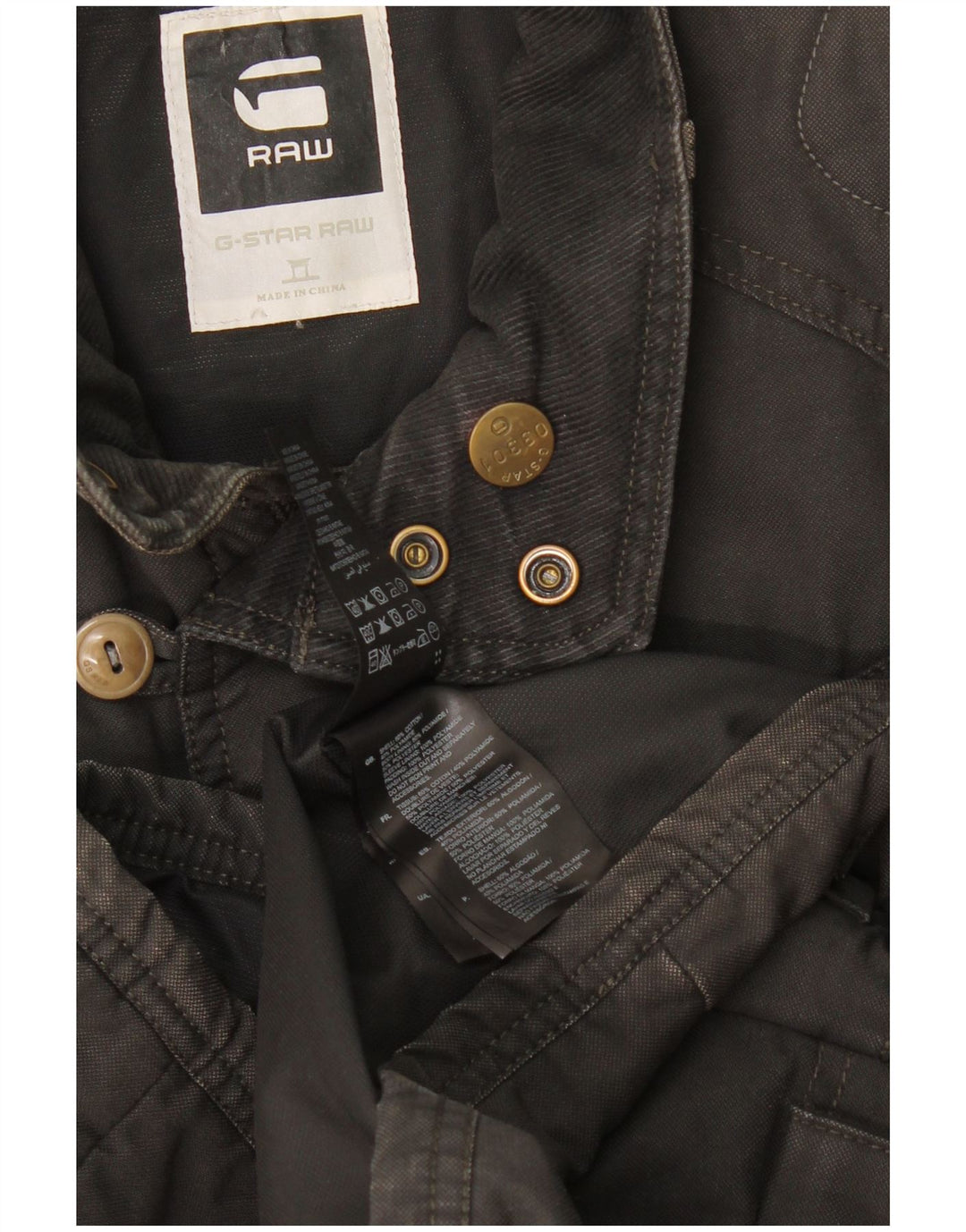 G-Star Herre Windbreaker Jacket UK 36 Small Grey Cotton