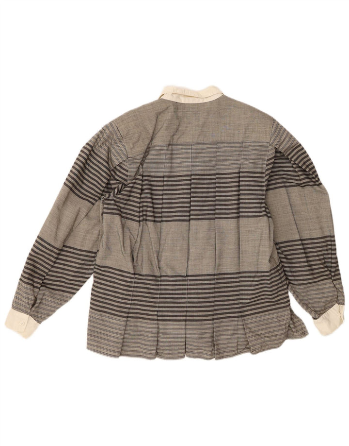Vintage dameskjorte bluse IT 44 Mellem grå stribet