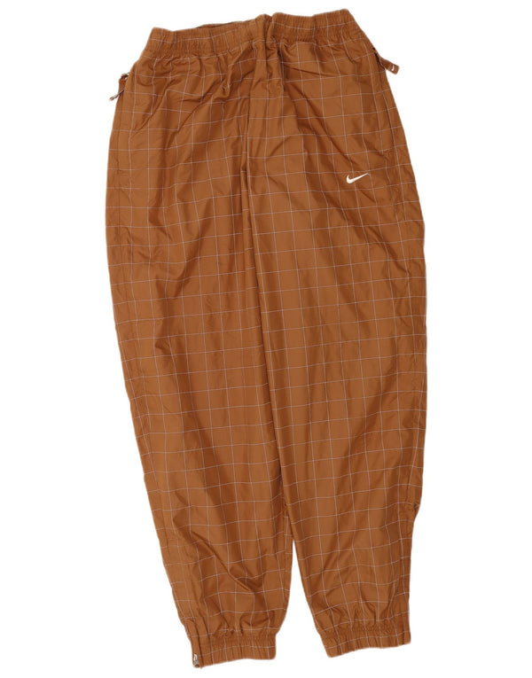 Nike Womens Loose Fit træningsdragt Bukser Joggers UK 12 Medium Brown Check