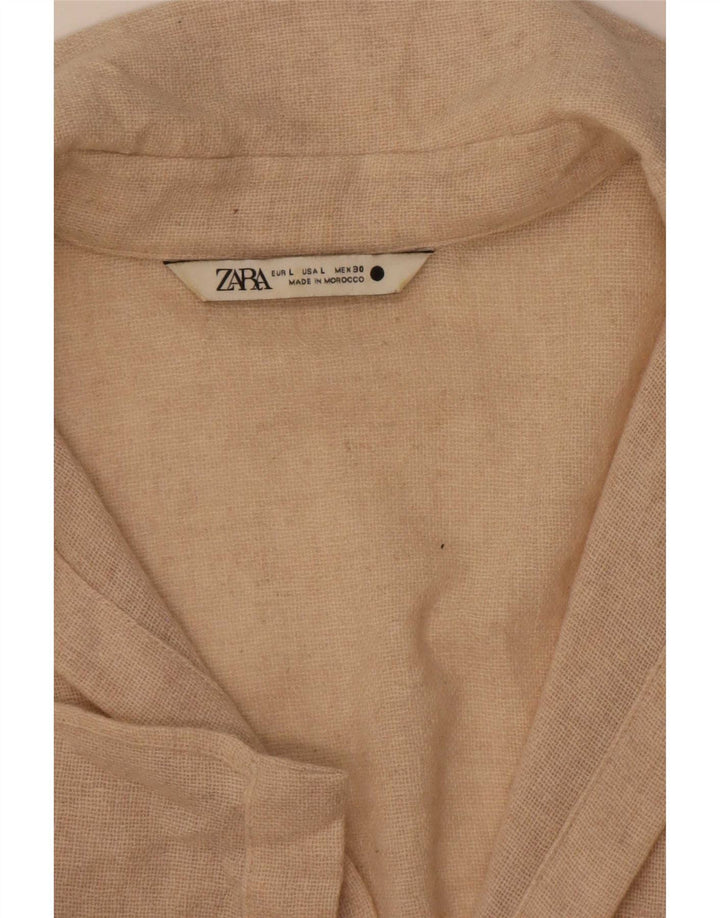 Zara Dameskjorte UK 16 Large Beige