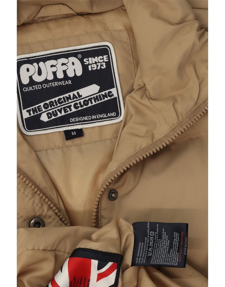 Puffa Womens Polstret Frakke UK 14 Medium Beige Polyester