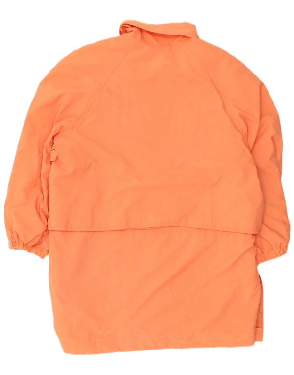 Vintage oversize overfrakke til kvinder UK 8 Small Orange Polyester