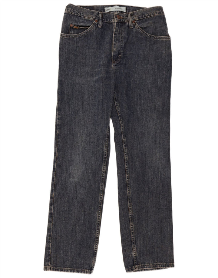 LEE Herre Regular Fit Straight Jeans W32 L30 Blå Bomuld