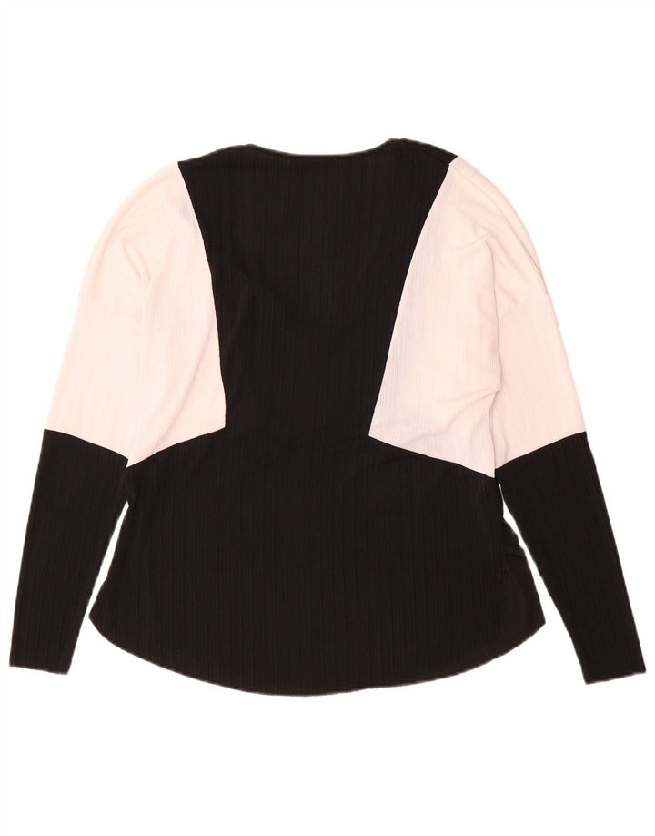 Zara Dametop Langærmet UK 10 Small Black Colourblock