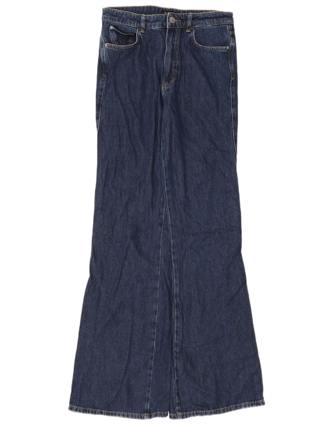 Massimo Dutti Dame Flared Jeans EU 38 Small W28 L34 Navy Blue Bomuld