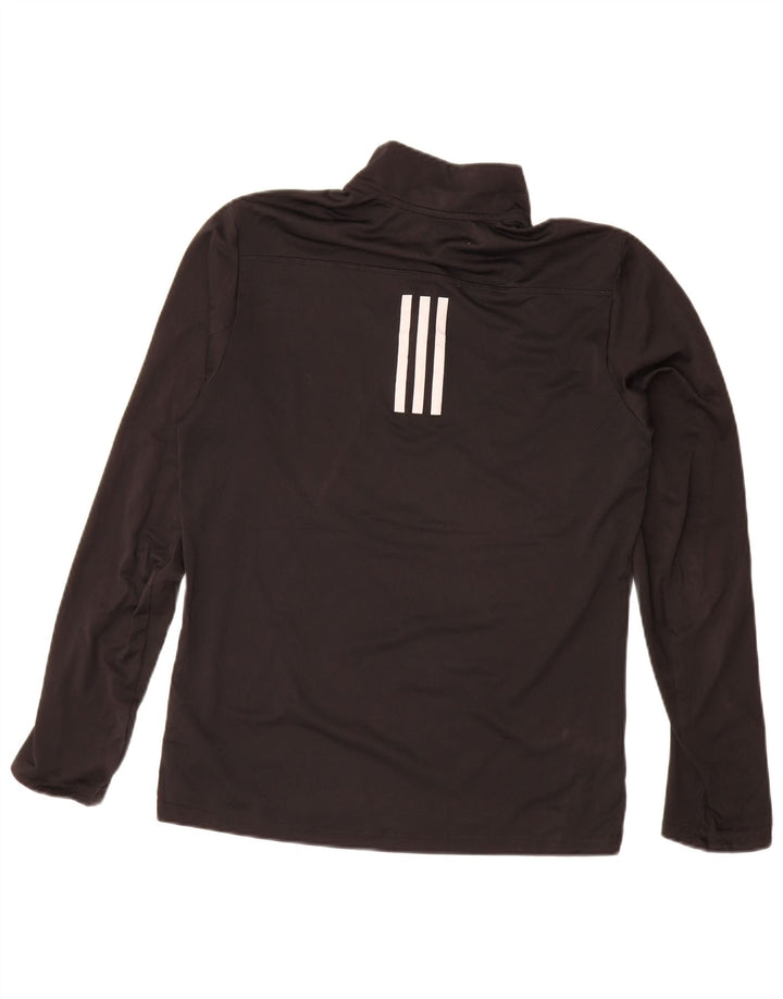 Adidas Herre Aeroready Zip Neck Pullover Træningsdragt Top Lille Sort Polyester