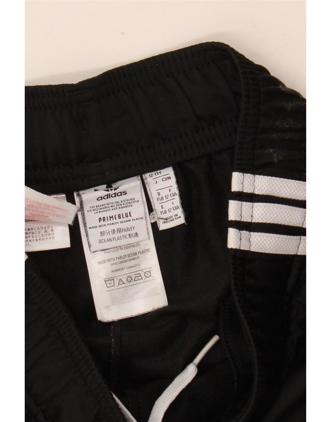 Adidas Drenge Træningsdragt Bukser Joggers 12-13 År Sort Polyester