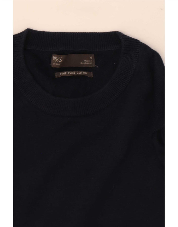 Marks & Spencer Herre sweater med rund hals, medium marineblå bomuld
