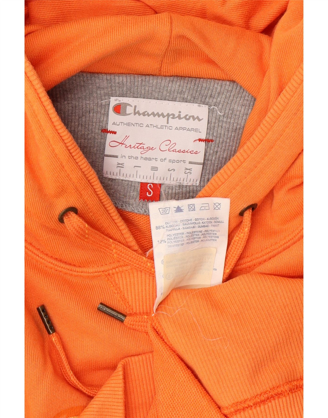Champion Womens Heritage Classics Grafisk hættetrøje Jumper UK 10 Small Orange
