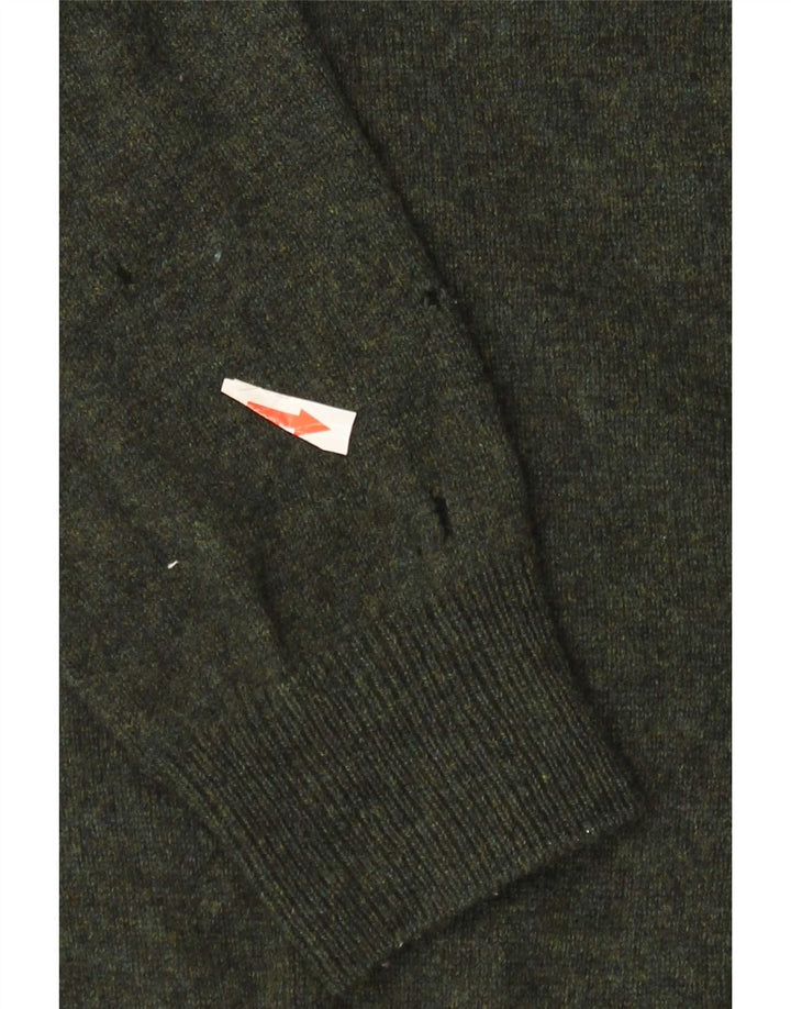 Marks & Spencer Herre sweater med rund hals, mellemgrøn uld