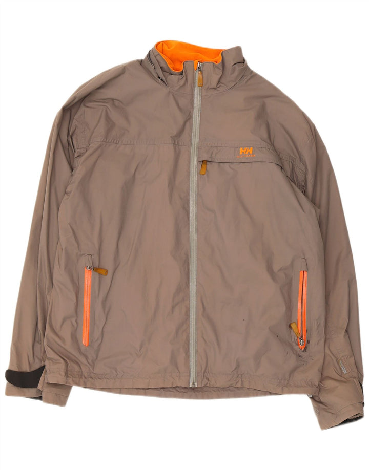 Helly Hansen Regnjakke til mænd UK 40 Stor Grå Nylon