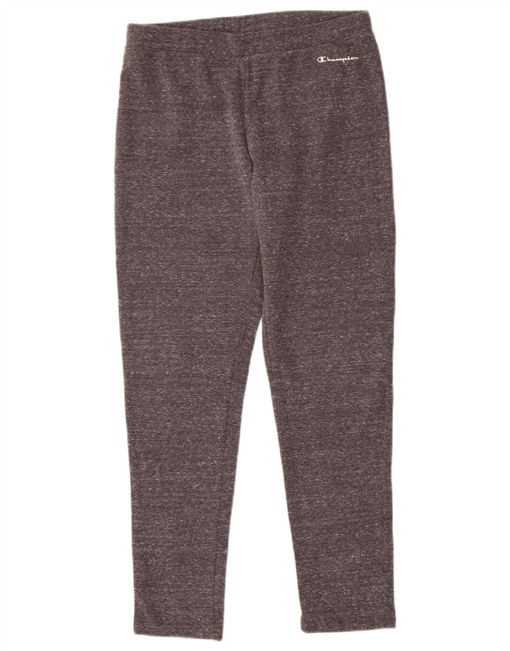 Champion Womens Leggings UK 12 Medium Grey Flecked