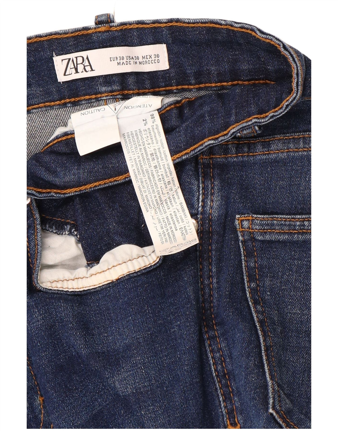 Zara Herre Skinny Jeans EU 38 Small W30 L30 Blå Bomuld