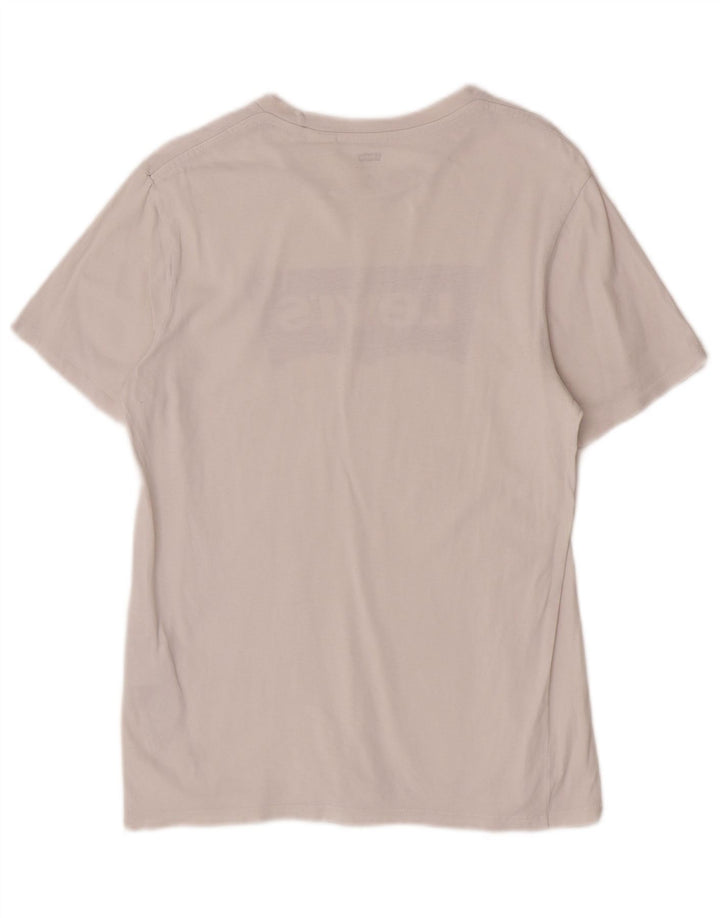 Levi's Herre Regular Fit grafisk T-shirt Top Lille hvidt bomuldslogo