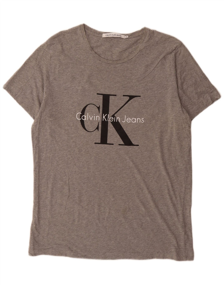 Calvin Klein Jeans Herre Grafisk T-Shirt Top 2XL Grå