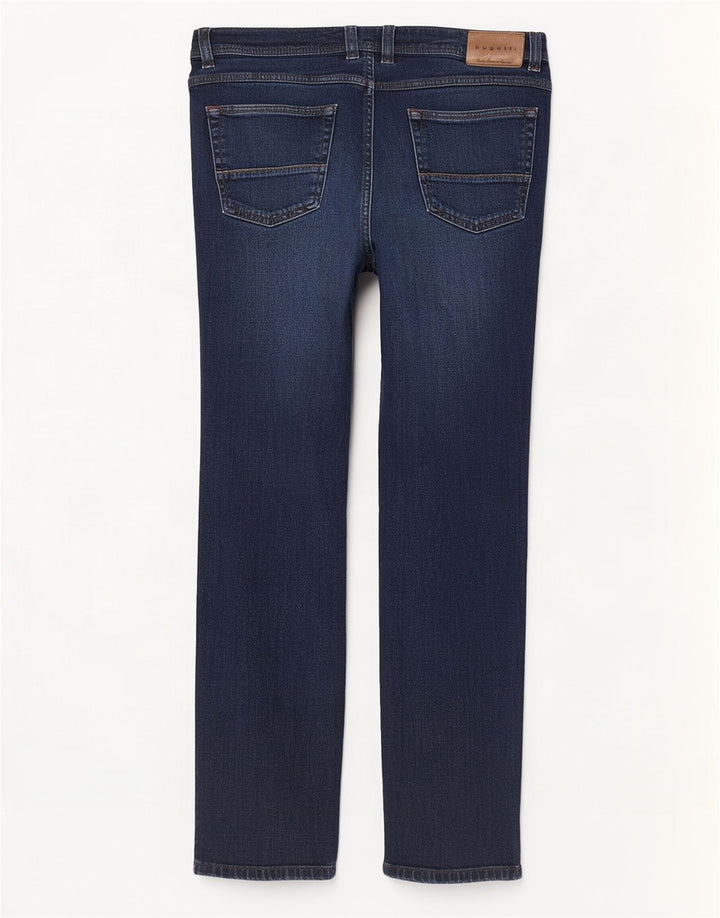 Bugatti Herre Nevada Straight Jeans W36 L32 Marineblå Bomuld