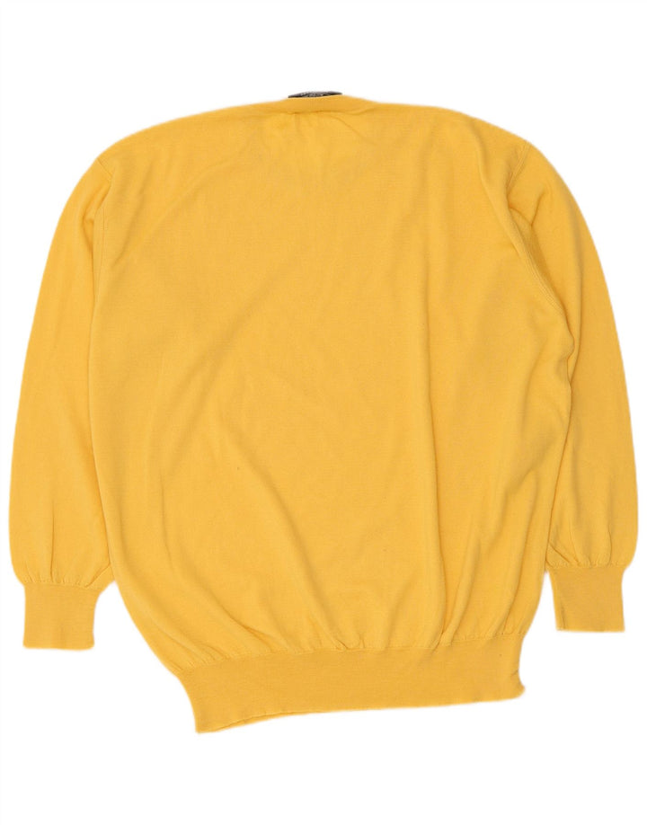 Andrea Fenzi Herre Crew Neck Jumper Sweater IT 52 Stor Gul Uld