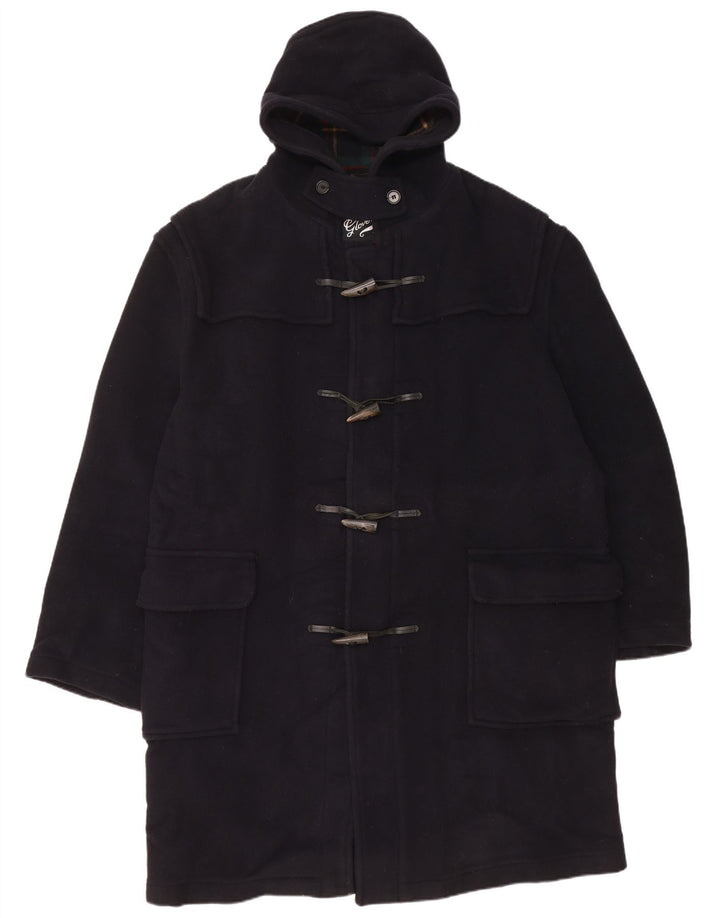 GLOVERALL Herre Hooded Duffel Coat UK 46 3XL Navy Blue Wool