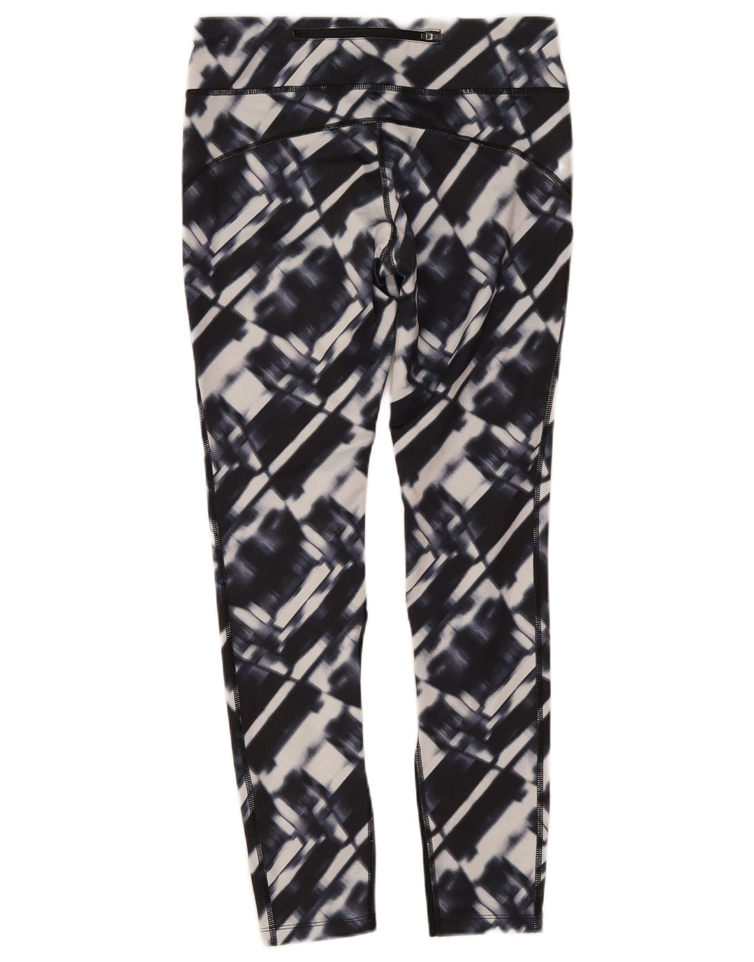 Nike Dame Dri Fit Leggings UK 12 Medium Marineblå Geometrisk Polyester