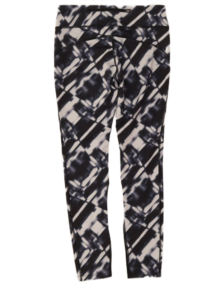 Nike Dame Dri Fit Leggings UK 12 Medium Marineblå Geometrisk Polyester