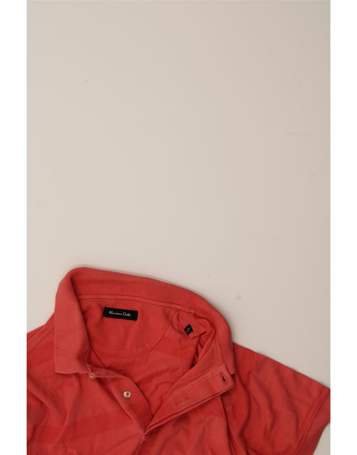 MASSIMO DUTTI Mens Polo Shirt XL Pink Striped Cotton Vintage Massimo Dutti and Second-Hand Massimo Dutti from Messina Hembry 