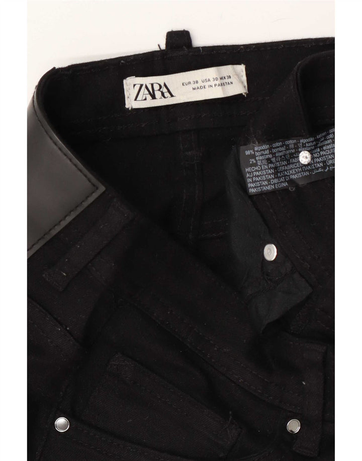 Zara Herre Slim Jeans EU 38 Small W30 L25 Sort Bomuld