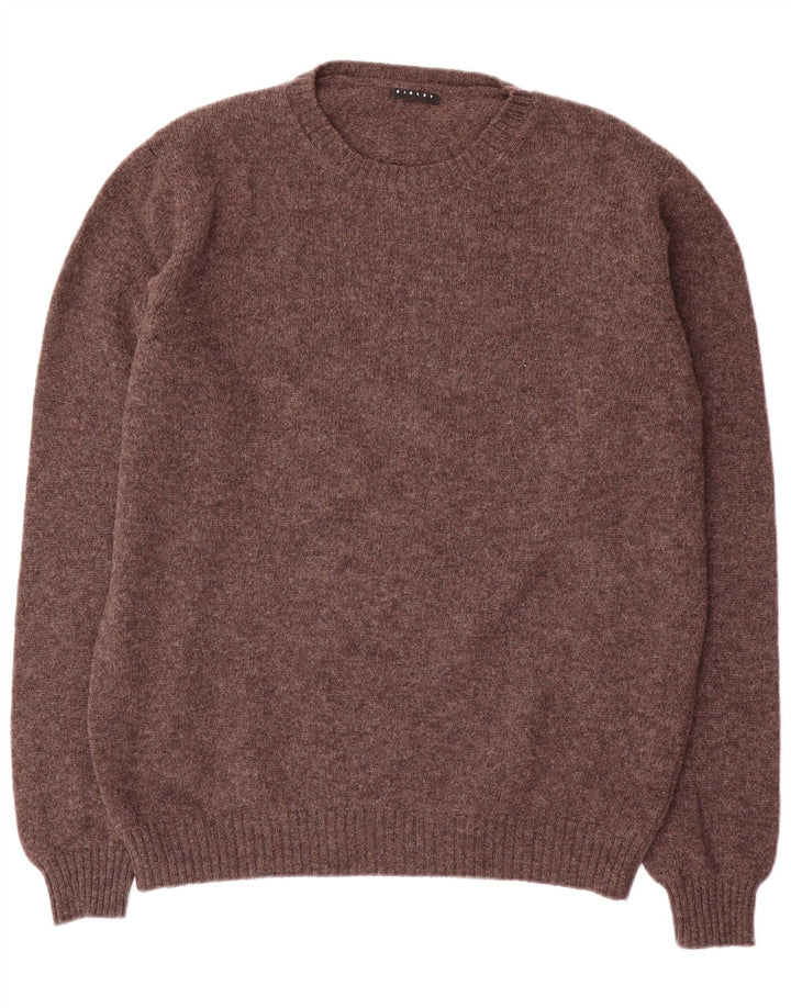 Sisley Herre Crew Neck Jumper Sweater 2XL Brun Uld