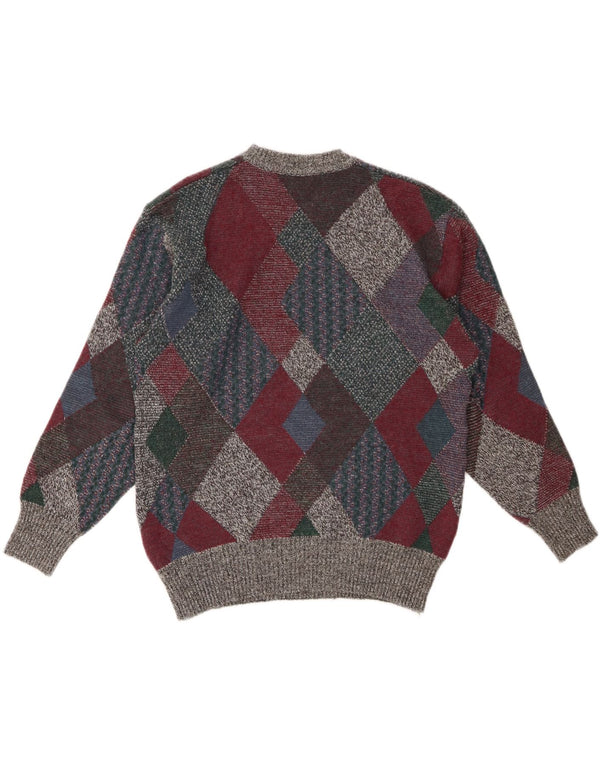 VINTAGE Herre sweater med rund hals IT 48 Medium Flerfarvet