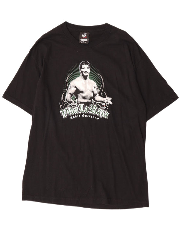 WWE Mens Eddie Guerrero 2005 Graphic T-Shirt Top XL Black Cotton